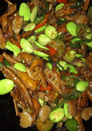 Foto resep Ikan pari asin cabe hijau