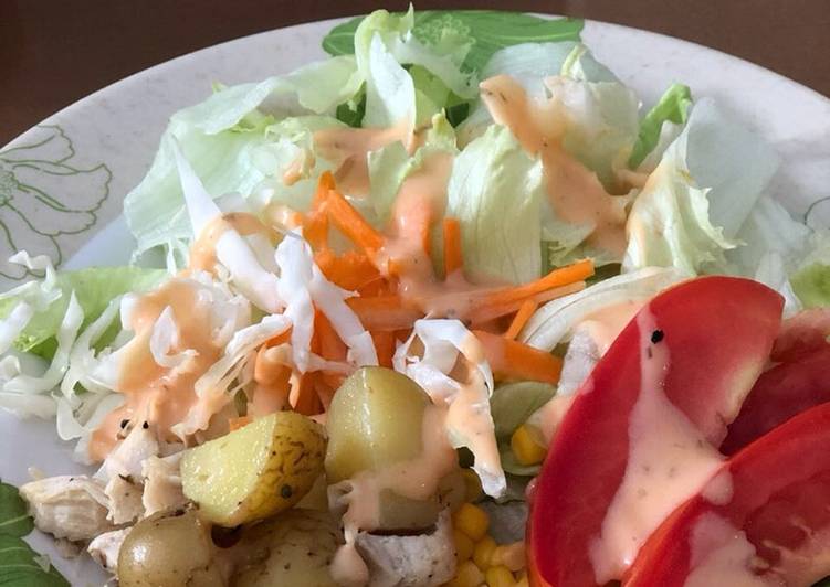 Bumbu Salad with thousand island mayonaise | Cara Bikin Salad with thousand island mayonaise Yang Bikin Ngiler