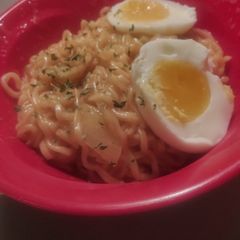 A picture of Busy mom's creamy ramen.