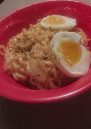 A picture of Busy mom's creamy ramen.