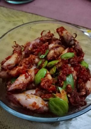 Foto resep Sambal Cumi Asin Petai ala bundakeia