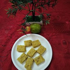 A picture of Sattu Mango Burfi.