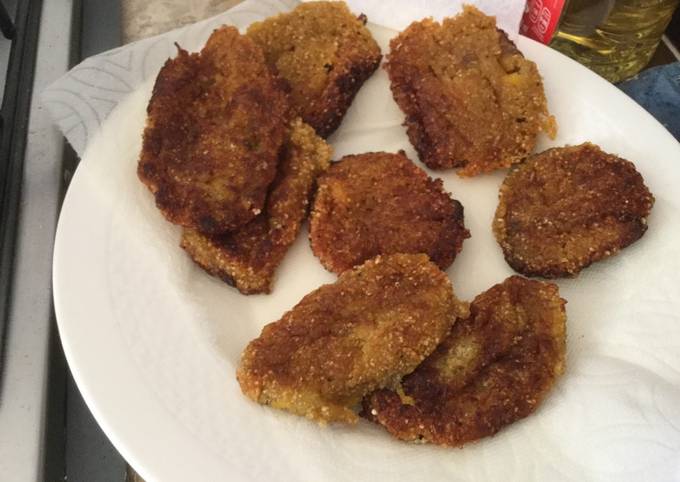 Tortitas de plátano macho con amaranto (de una amiga) Receta de Claudia  Rojas- Cookpad