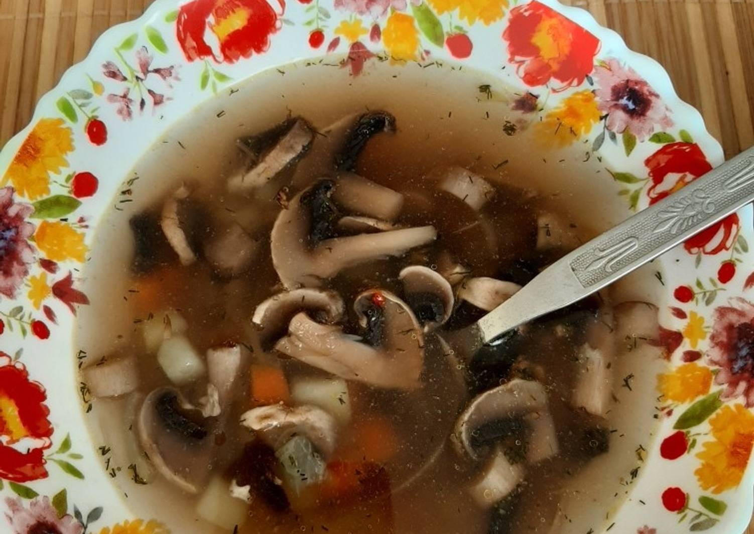 Суп С Шампиньонами И Говядиной