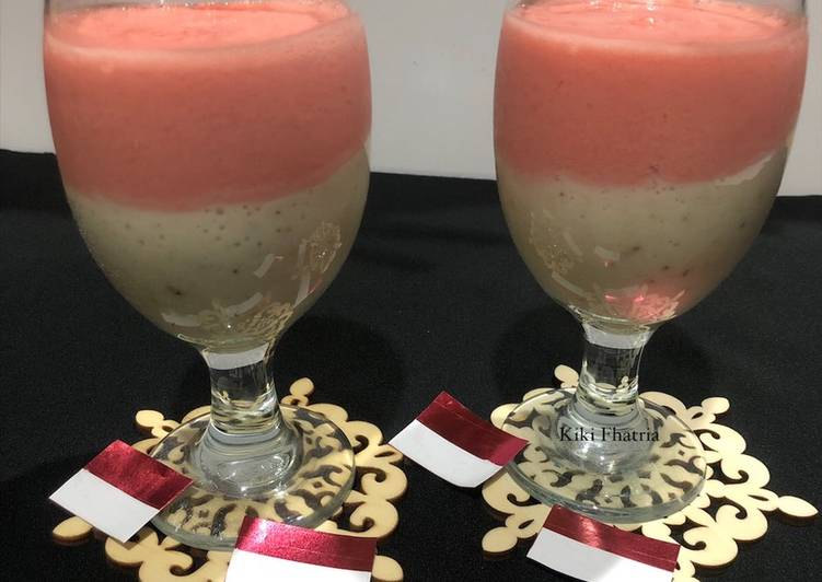 Red and White Watermelon Banana Smoothies