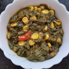 A picture of Corn Palak.