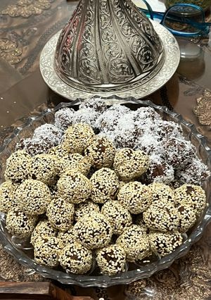 صورة لوصفة كرات التمر