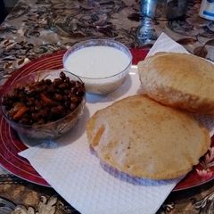 A picture of Sunday puri chana.