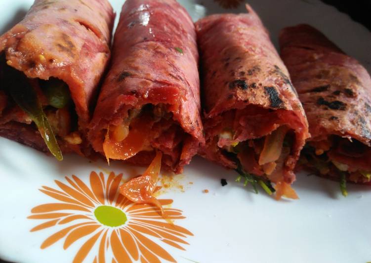 Steps to Prepare #GA4#week5Beetroot kathi roll in 22 Minutes at Home