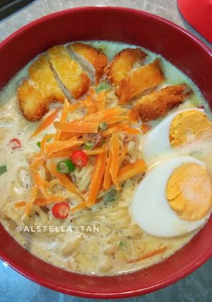 Foto resep Mie Instan Kari Susu