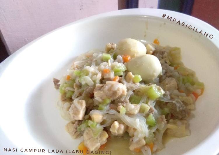 Resep Nasi Campur Lada (Labu dan Daging) Top Enaknya