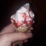 Παγωτό φράουλα-κεράσι