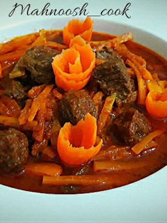 عکسی از دستور خورشت آلو و هویج