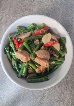 Foto resep Tumis Kacang Panjang Bakso