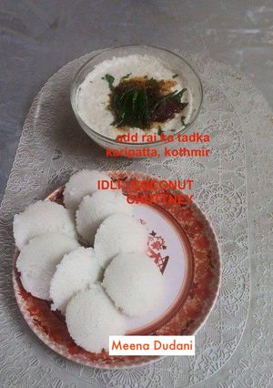 A picture of Idli And Chutney  .