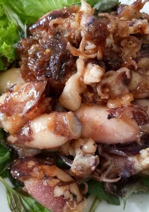 Hình của món Mực rim me.