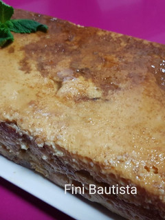 Una foto de Pudín de roscón y manzana