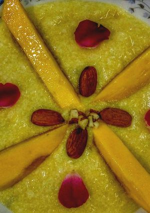 A picture of Mango Phirni.