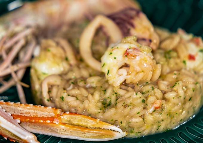 Ricetta di Fatto in casa Risotto con Scampi e Calamari