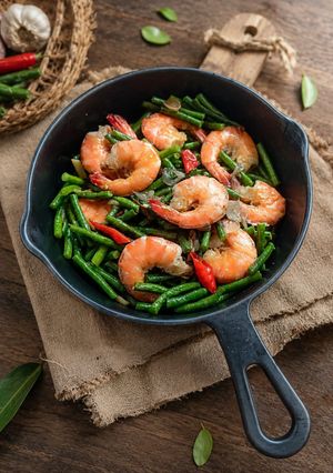 Foto resep Tumis Udang Kacang Panjang