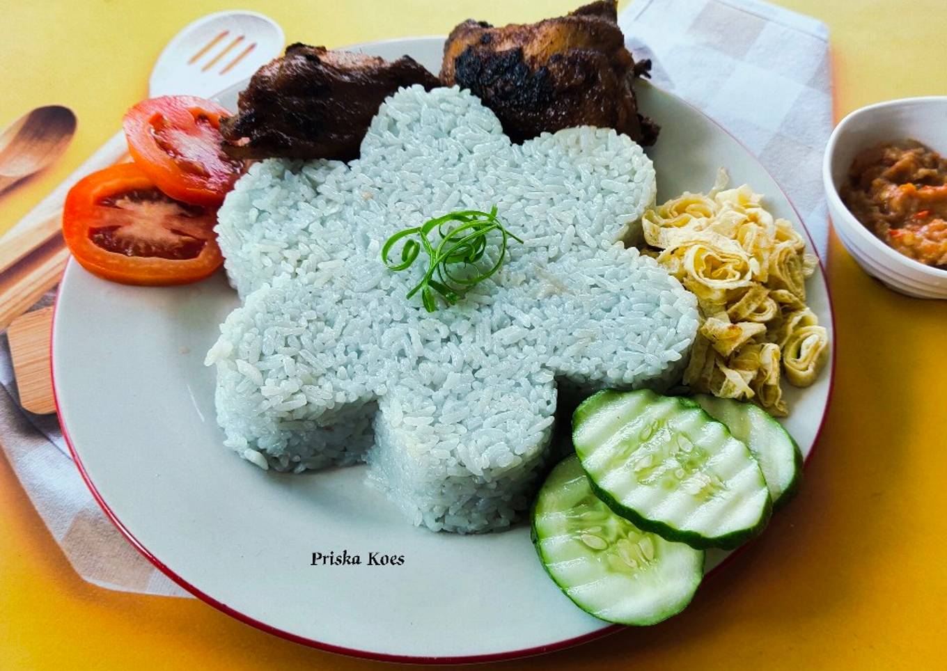 Nasi Liwet Bunga Telang (magicom)