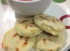 Una foto de Arepas