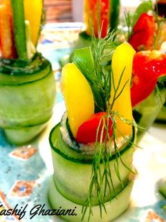 A picture of Cucumber Sushi .
