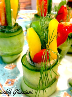 A picture of Cucumber Sushi .