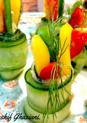 A picture of Cucumber Sushi .