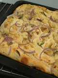 Tuna carbonara focaccia