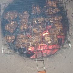 A picture of Tikka boti on tandoor.