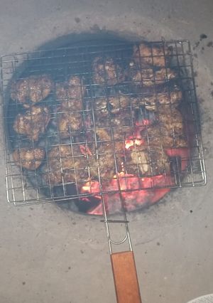 A picture of Tikka boti on tandoor.