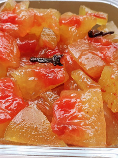 Una foto de Dulce de Cáscara de sandía 🍉- Sandía en Almíbar🍉 Recetas Tradicionales de Israel-Recetas Judías 🇮🇱