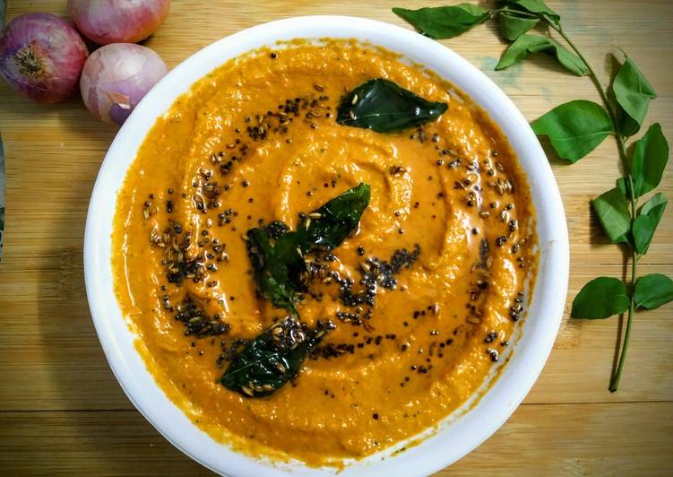 Simple Way to Make Super Quick Homemade Red Coconut Chutney