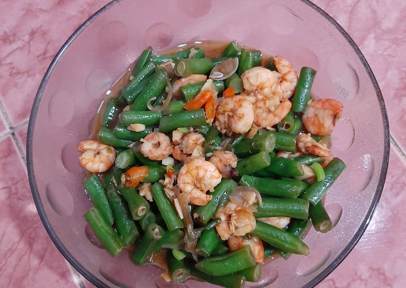 Tumis Buncis dan udang