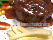 Gambar saus steak instan