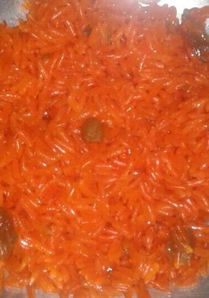 A picture of Sweet orange rice.