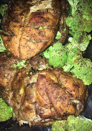 A picture of Chicken sajji.