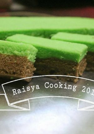 Foto resep Cake Bolu Pandan Coklat (2 Telur)
