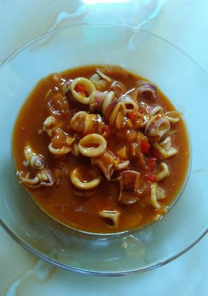 Foto resep Cumi asam pedas sederhana