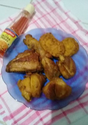 Foto resep Ayam goreng dan tempe goreng bumbu bubuk