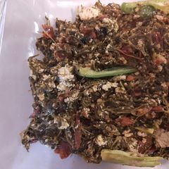 A picture of Methi ka Saag with Paneer (Fenugreek leaves).