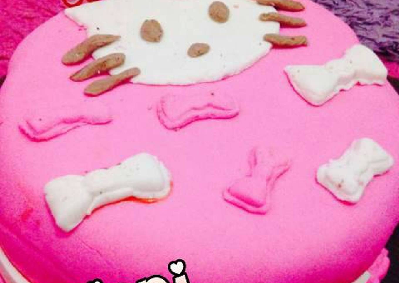 Cake fondant hello kitty