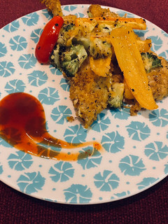 A picture of Grilled parmesan crusted chicken.