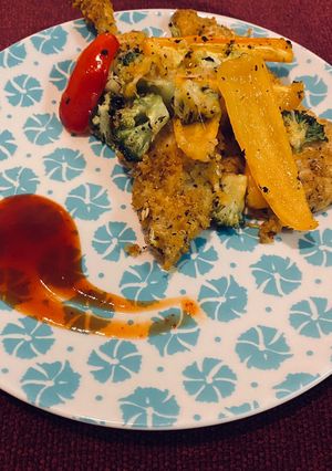 A picture of Grilled parmesan crusted chicken.