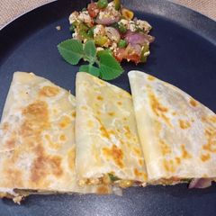 A picture of Mexican paneer veg Quesadilla.