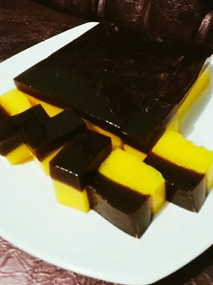 Foto resep Puding Busa Jeruk Lapis Coklat