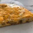Tortilla de huevo con plátano maduro