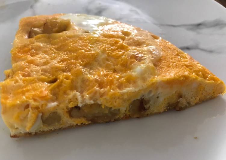 Tortilla de huevo con plátano maduro Receta de Pao Garcia Casadiego