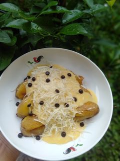 Foto resep Pisang Berendam Vla Custard
